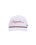 White Rope Hat - Chippopotamus Red