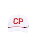 Crown Point White Rope Hat - Chippopotamus Red