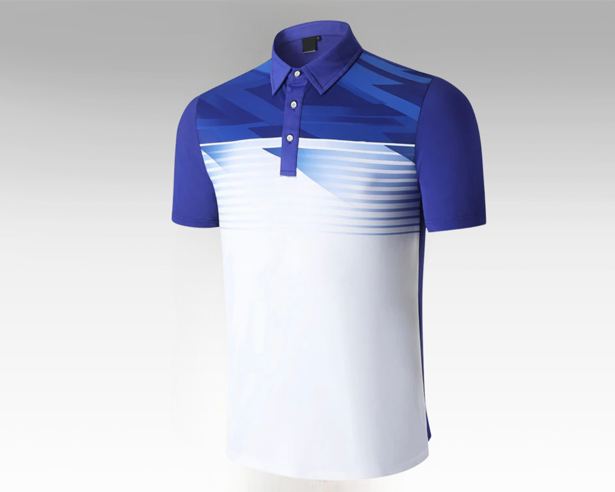 Blue and White Polo - No Logo