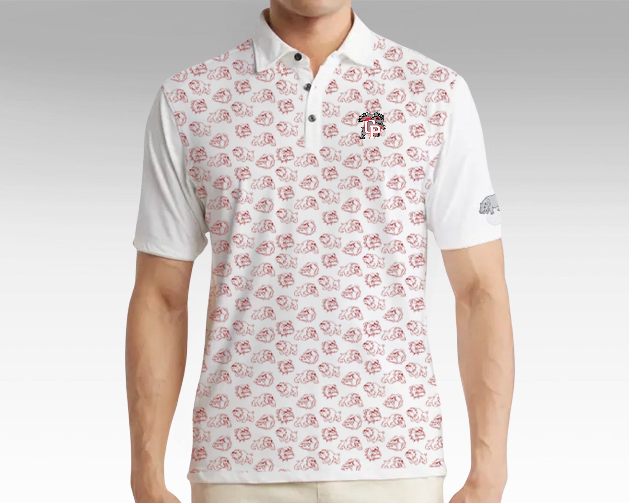 Crown Point Bulldog Men's shirt - White