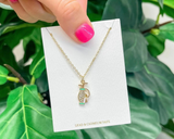 Rhinestone Golf Bag Pendant Necklace