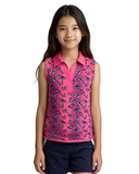 New Pink Butterfly Youth Polo