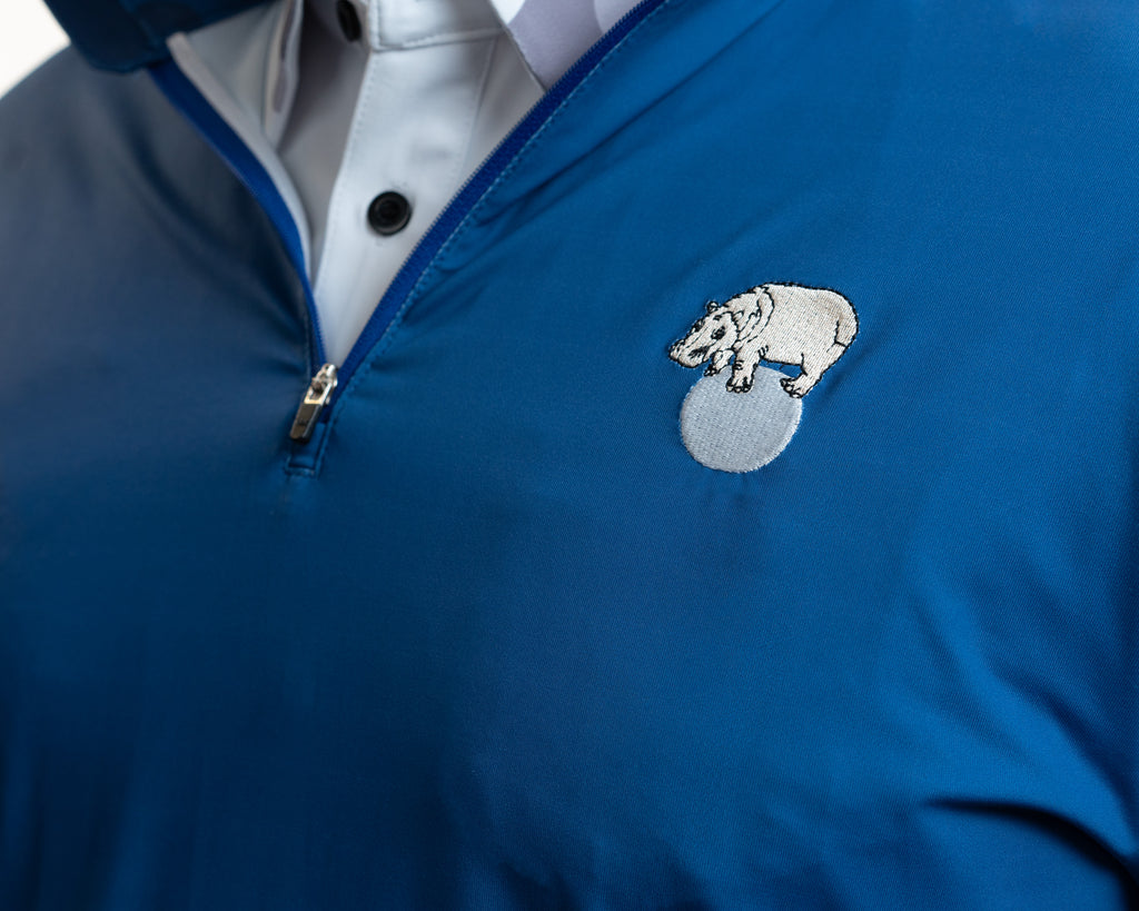 Blue Camo Quarterzip Chippopotamus